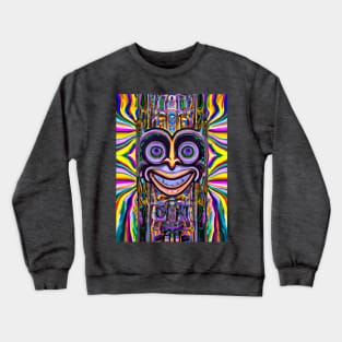 Alien Robot (1) - Trippy Psychedelic Art Crewneck Sweatshirt